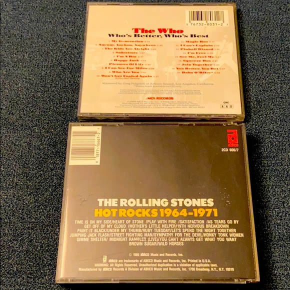 ❌SOLD❌3 CDs:The Who & Rolling Stones Hot Rocks 1&2 - Picture 3 of 8